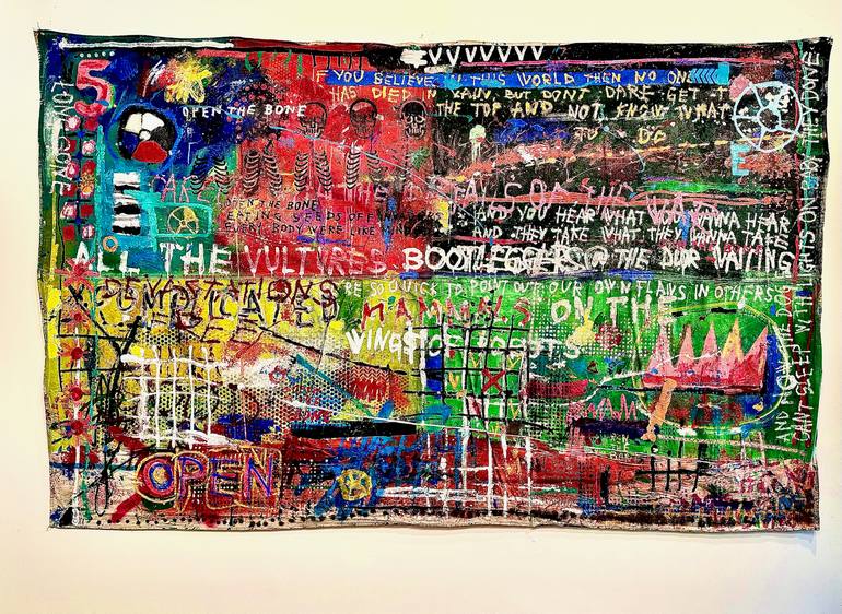 Original Abstract Expressionism Music Painting by Eddie Love