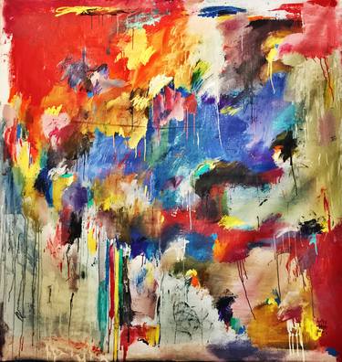 Original Abstract Expressionism Interiors Paintings by Eddie Love