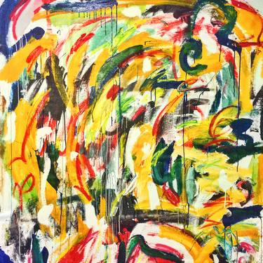 Print of Abstract Expressionism Language Paintings by Eddie Love