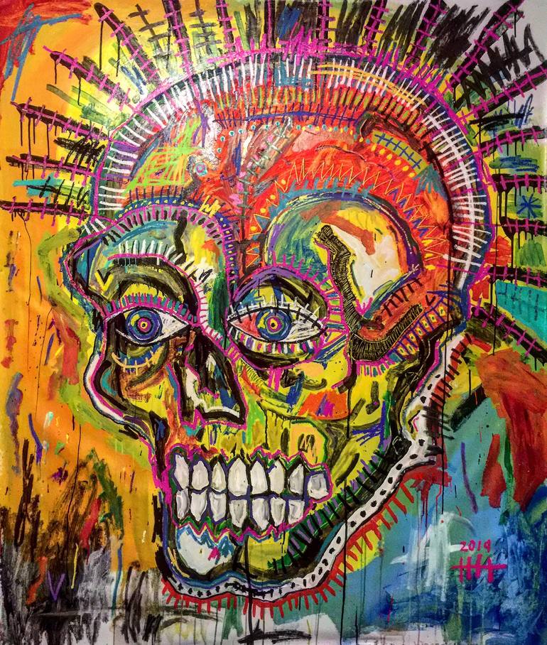 Skull No. 22 Painting by Eddie Love | Saatchi Art