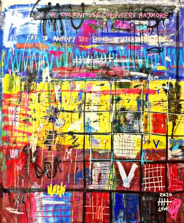 Original Abstract Expressionism Love Paintings by Eddie Love