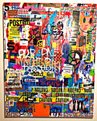 Original Abstract Expressionism Love Collage by Eddie Love
