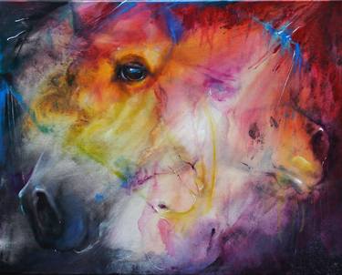 Original Abstract Expressionism Animal Paintings by Iwona Jankowski