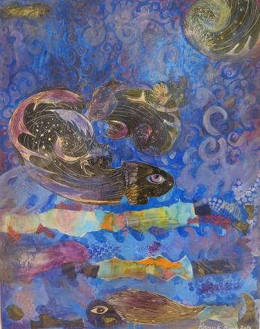 Print of Fish Paintings by Ksenija Lea Pecaric