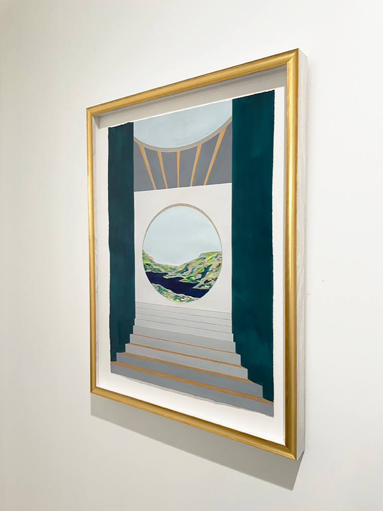 Original Abstract Architecture Painting by Jessica Rae Ecker