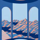 Contrasting Serenity: Trinity in Blue (Architected Landscape 84) by Jessica Rae Ecker