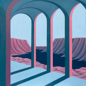 Contrasting Serenity: Teal Arch, Pink Mesa (AL 93)