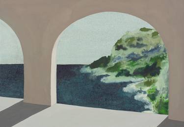 Original Abstract Architecture Painting by Jessica Rae Ecker