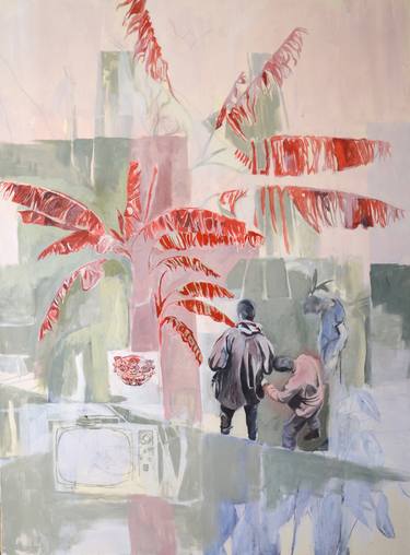 Original Figurative Garden Paintings by Robin French