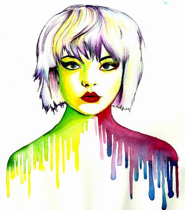 Original Pop Art People Painting by Amy Eaton