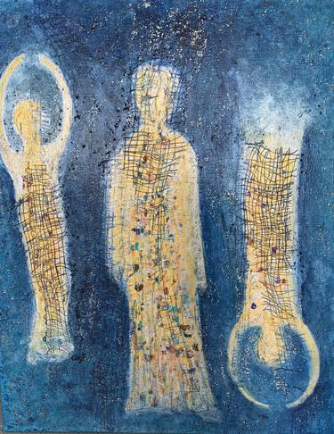 Original Abstract Expressionism People Painting by Jenny Price