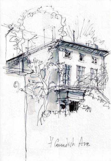Original Figurative Architecture Drawings by PASCAL FESSLER