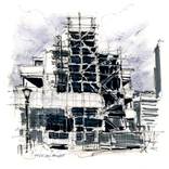 Construction site in Barbican London by PASCAL FESSLER