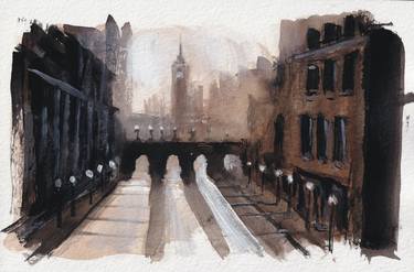 Original Expressionism Cities Paintings by PASCAL FESSLER