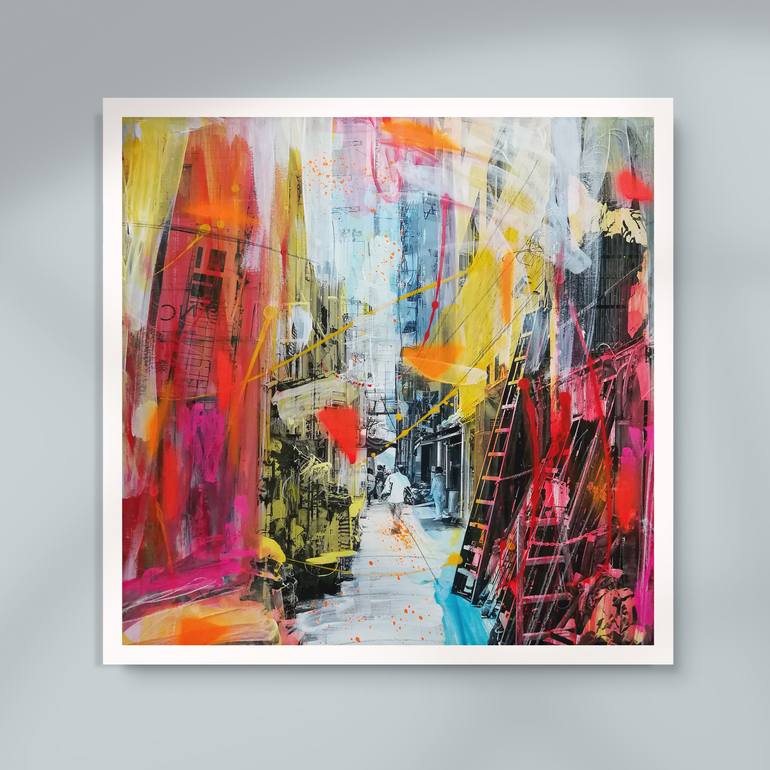 Original Street Art Cities Painting by Sven Pfrommer