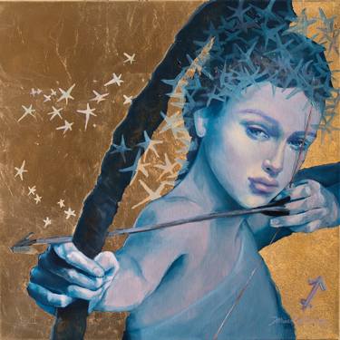 Original Figurative Classical mythology Paintings by Dorina Costras