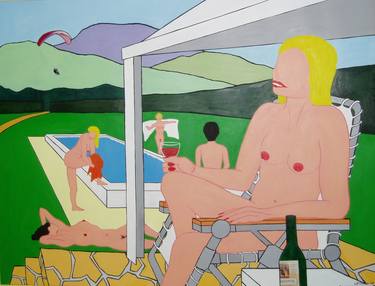 Original Pop Art Nude Collage by Neville Moray