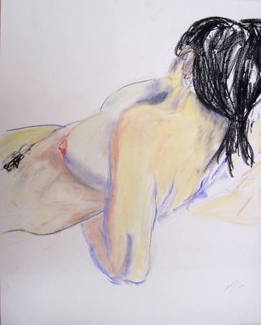 Original Realism Nude Drawings by Neville Moray