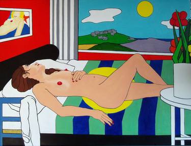 Original Pop Art Nude Paintings by Neville Moray