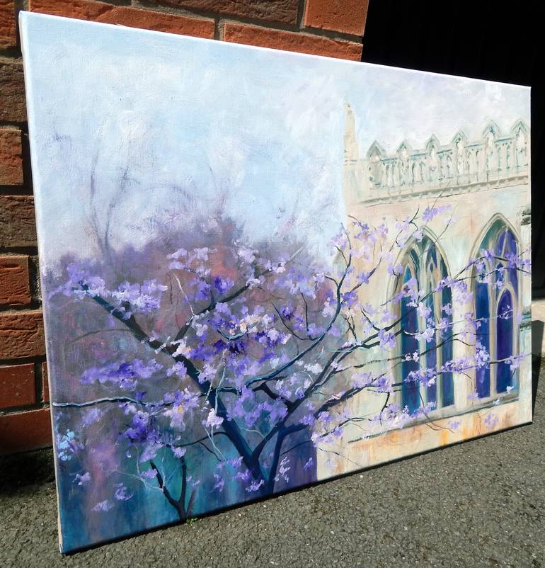 Original Expressionism Architecture Painting by Richard Freer