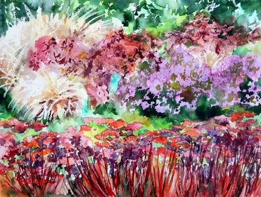 Original Expressionism Garden Paintings by Richard Freer
