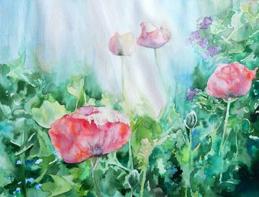 Original Expressionism Floral Paintings by Richard Freer
