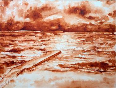 Original Expressionism Seascape Painting by Richard Freer