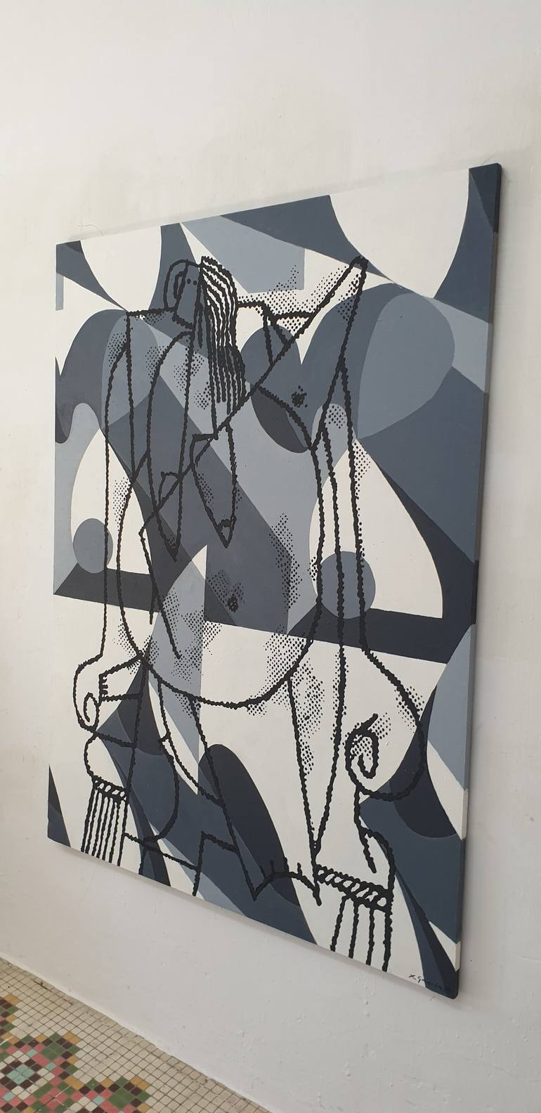 Original Pop Art Nude Painting by Ximo Gascón