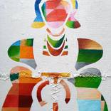 Ana (arpillera) 73 x 92 cm by Ximo Gascón