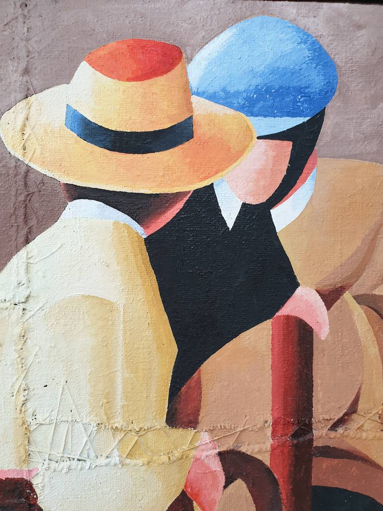 Original Figurative People Painting by Ximo Gascón