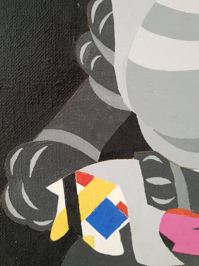 Original Cubism People Painting by Ximo Gascón
