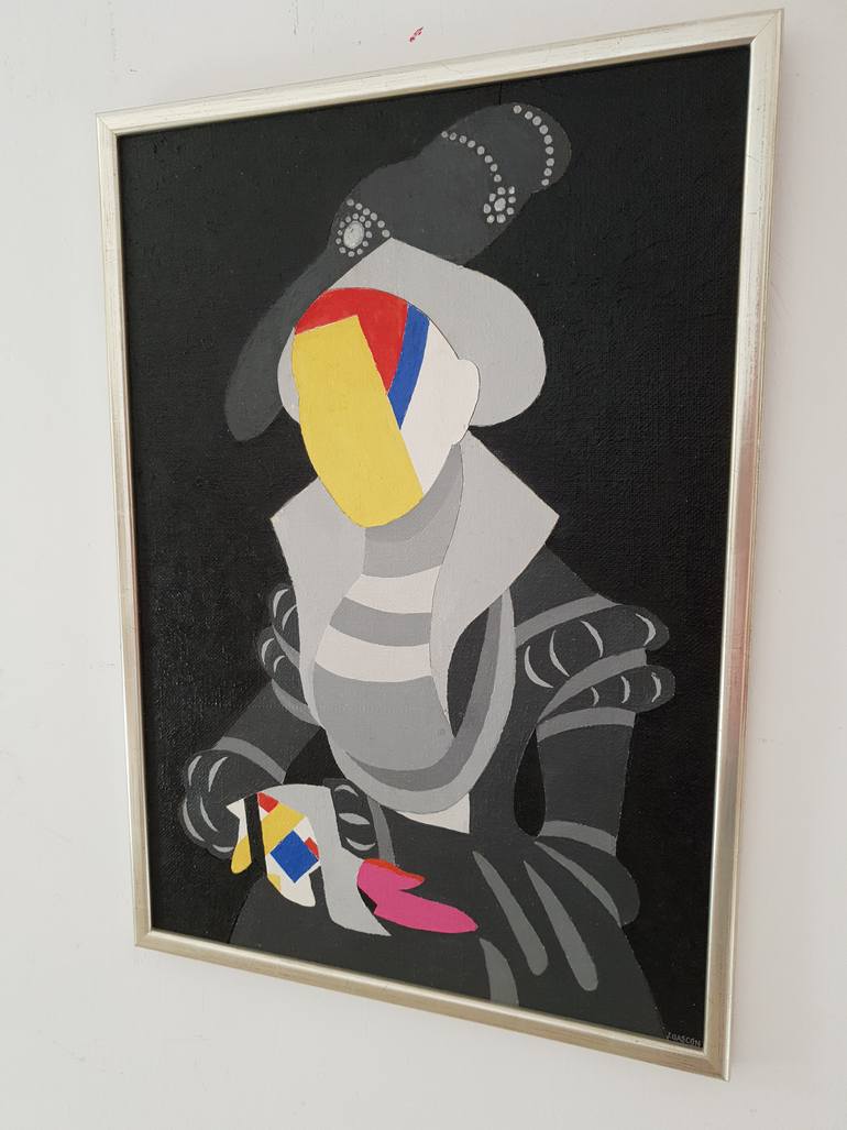 Original Cubism People Painting by Ximo Gascón