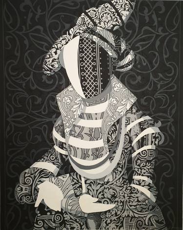 Saatchi Art Artist Ximo Gascón; Painting, “Dama en blanc i negre.” #art
