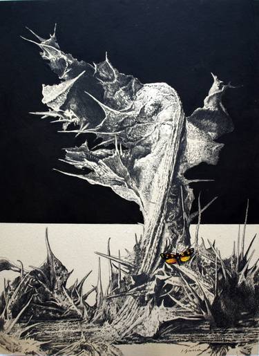 Original Expressionism Nature Drawings by Ximo Gascón