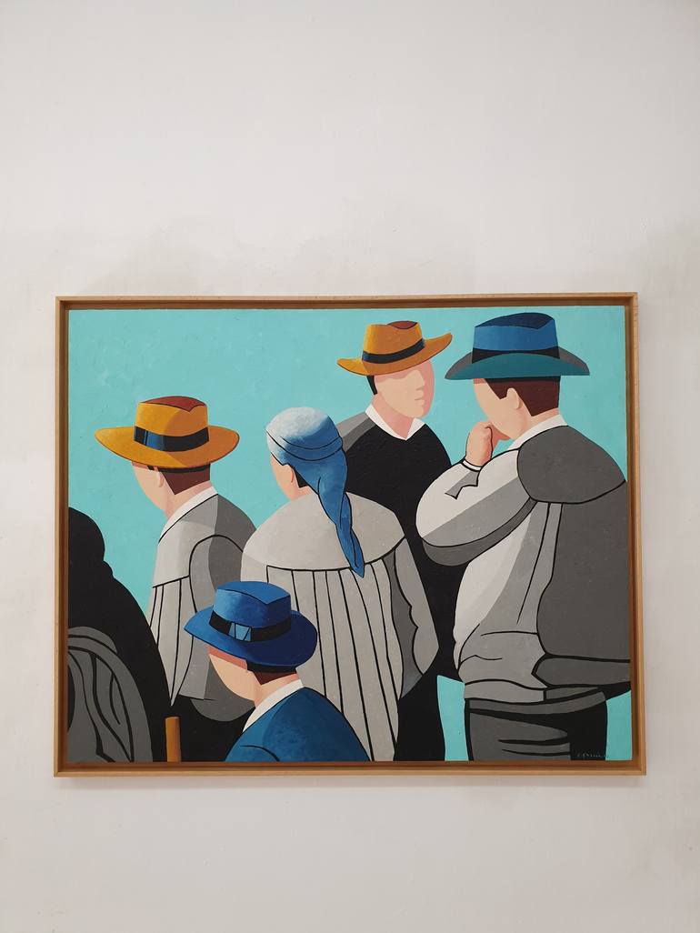 Original Figurative People Painting by Ximo Gascón