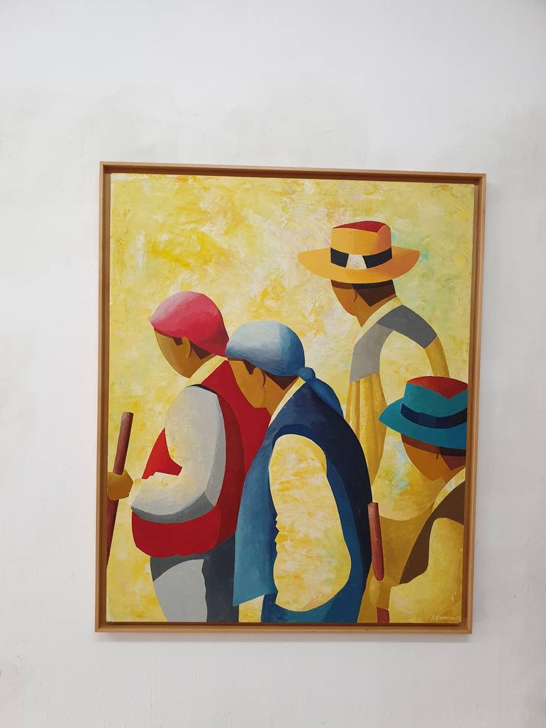 Original Figurative People Painting by Ximo Gascón