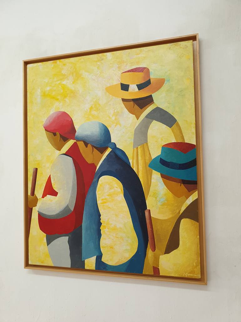 Original Figurative People Painting by Ximo Gascón