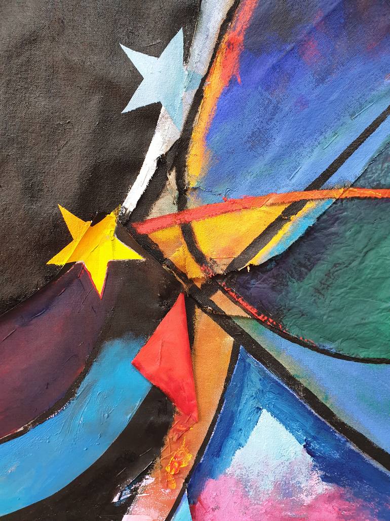 Original Cubism People Painting by Ximo Gascón