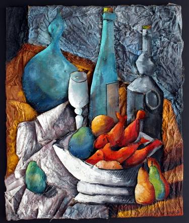 Original Cubism Still Life Paintings by Ximo Gascón