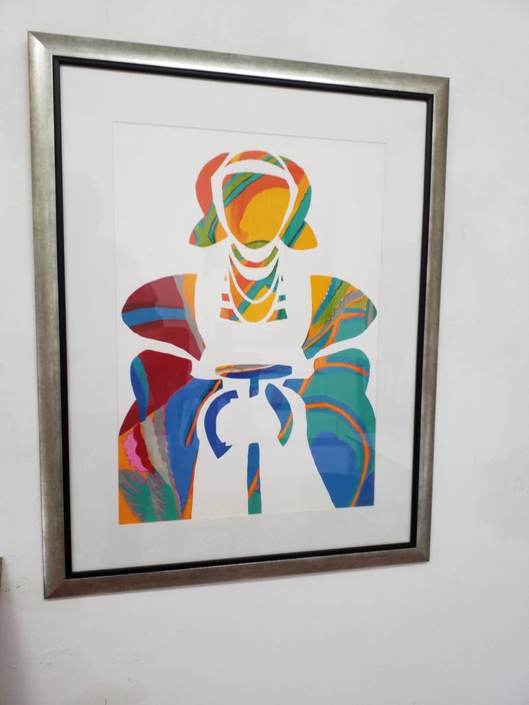 Original Cubism People Painting by Ximo Gascón