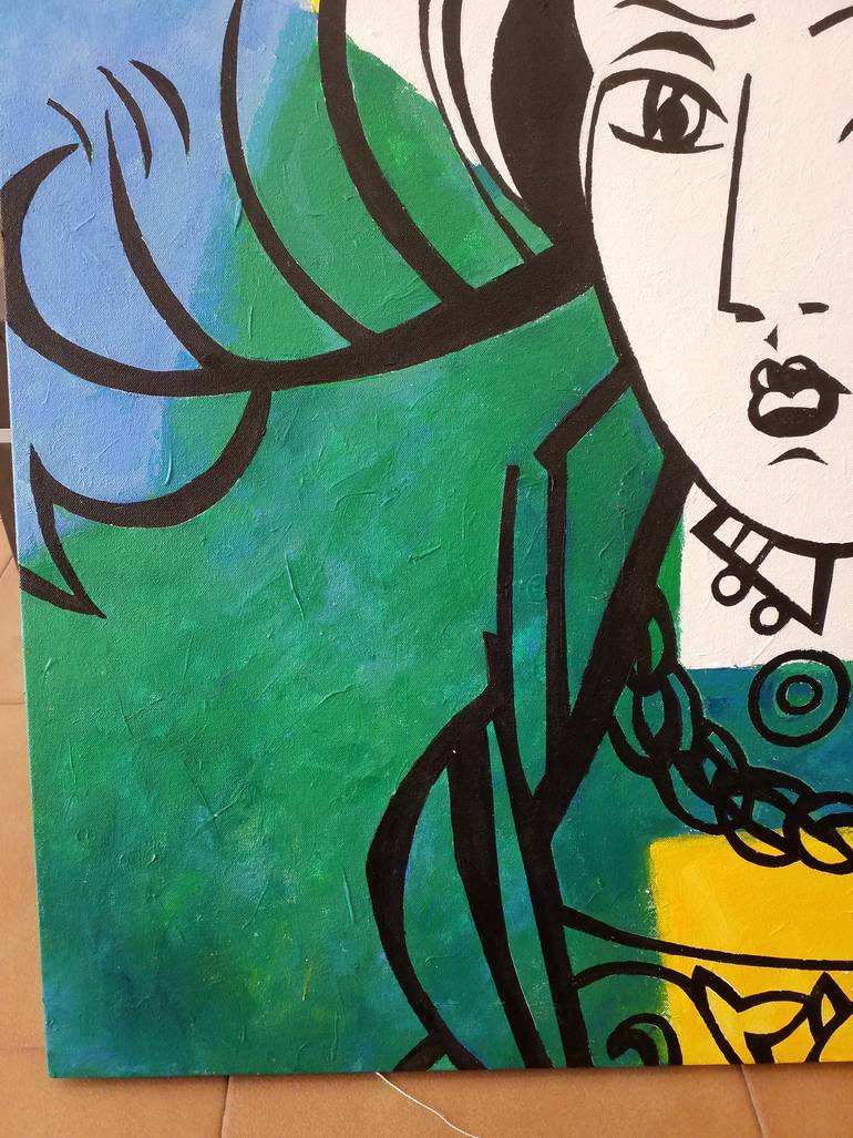 Original Modernism People Painting by Ximo Gascón