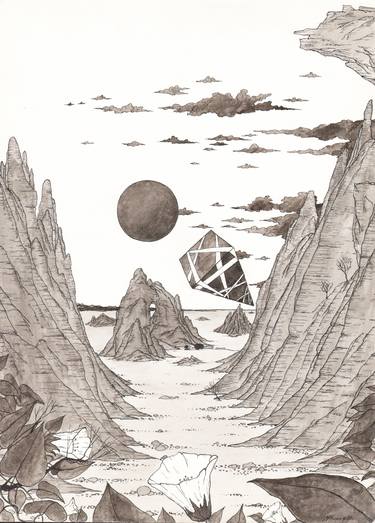 Original Conceptual Fantasy Drawings by Mikhail Yashin