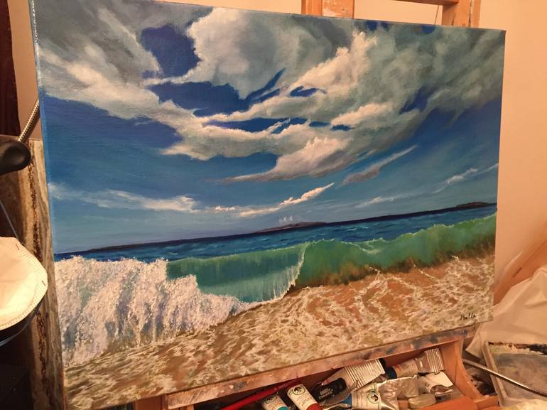 Original Realism Beach Painting by Georgios Malisianos