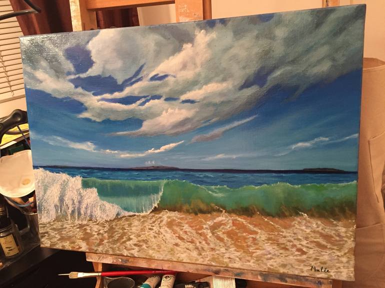 Original Realism Beach Painting by Georgios Malisianos