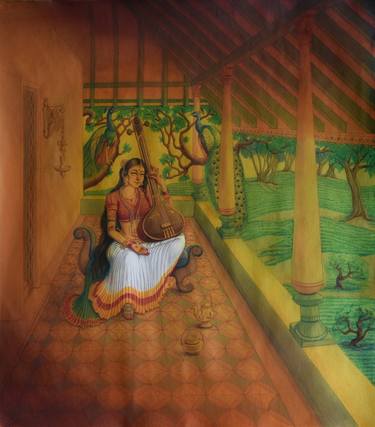 Original Classicism Classical Mythology Painting by Swapnil Srivastava
