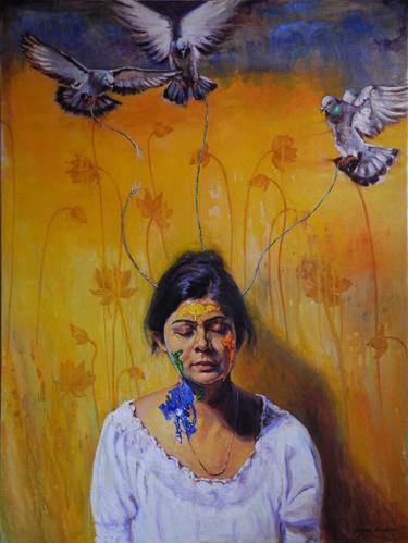 Original Expressionism Portrait Paintings by Swapnil Srivastava