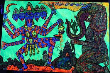 Kali & Ganesha overcome Tyranny thumb