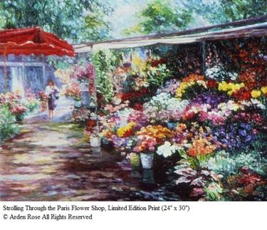 Strolling Through the Paris Flower Shop, Limited Edition Prints thumb