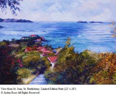 View from St. Jean, St. Barthelemy, Limited Edition Print thumb