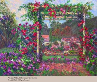 Original Impressionism Garden Paintings by Arden Rose